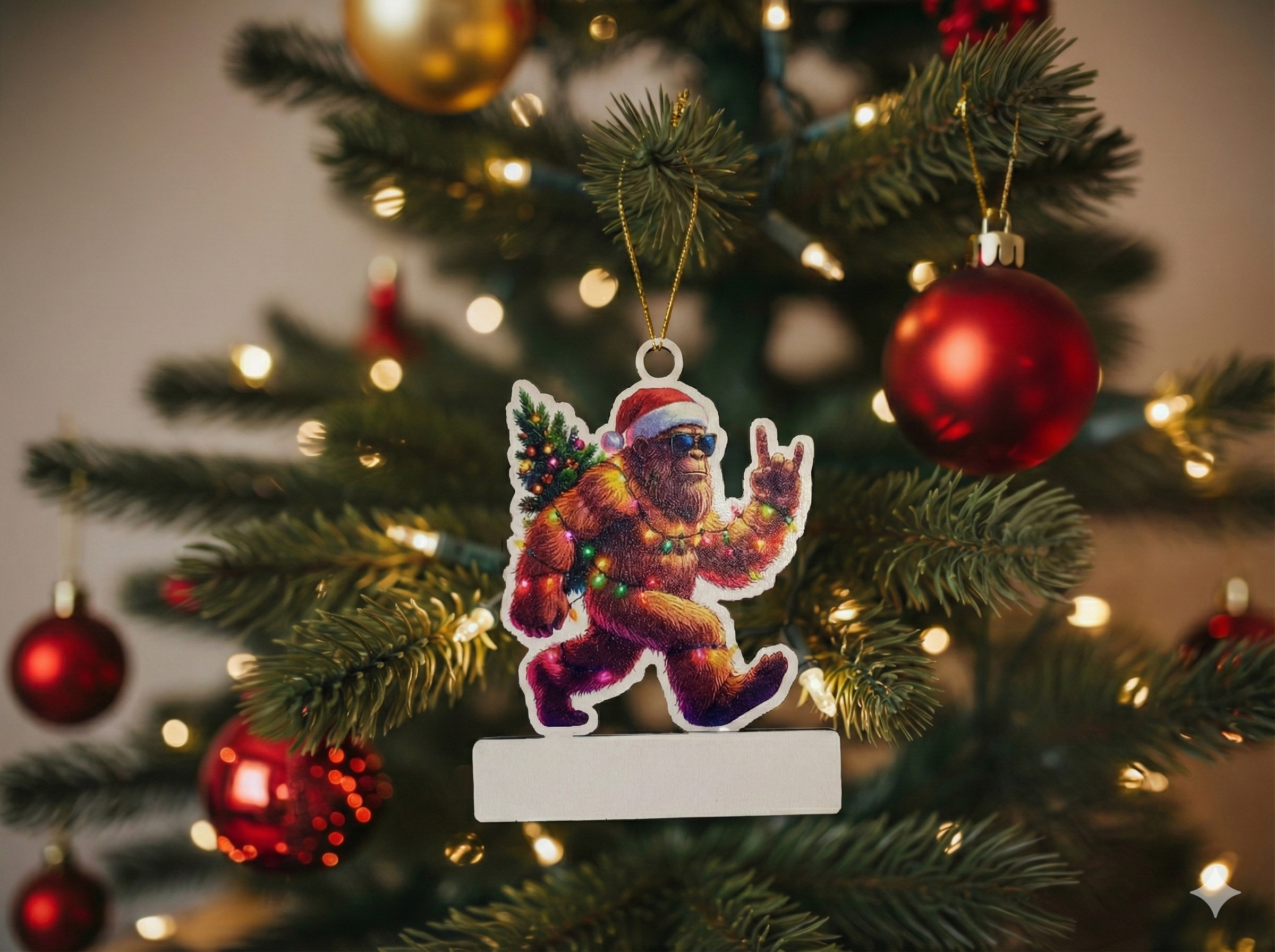 Big Foot Wooden Ornament